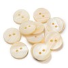 10 Elegant Shell Buttons 18 mm (1.8 cm) Shell Colour