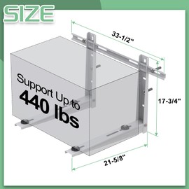 Memrita Mini Split Wall Mounting Bracket with Cross Bar,Outdoor Air Conditioner Bracket for Ductless Heat Pumps & HVAC Systems,AC Condenser Bracket Universal for 9,000-36,000 BTU,Support up to 440 lbs