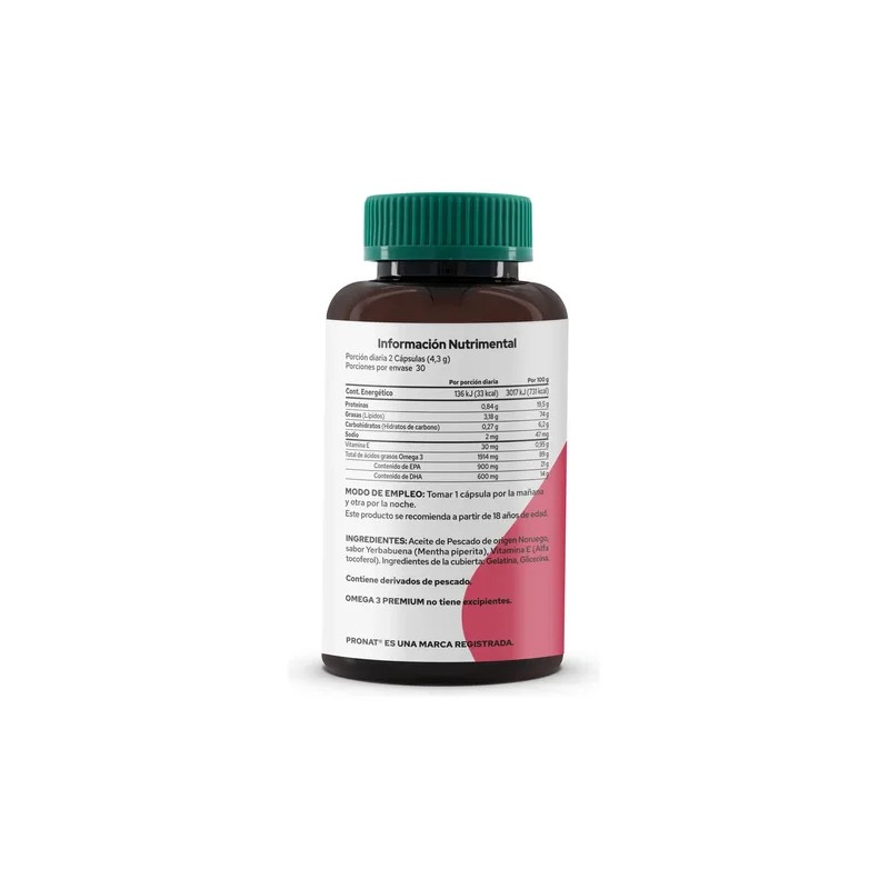 Suplemento Omega 3 Premium Concentrado (60 Caps) - Pronat