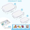 Kuabiz 9 Pcs Clear Hard Zipper Case Hard Plastic Zipper