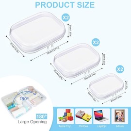 Kuabiz 9 Pcs Clear Hard Zipper Case Hard Plastic Zipper Pouches Clear Shell Case Portable Travel Organizer Makeup Bag for Building Blocks Puzzles Cosmetics Makeup Supplies