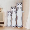 Yeqivo Soft Cat Plush Pillow, Grey Long Cat Stuffed Animals