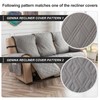 Genina Waterproof Couch Cover for Reclining Couch 3 Seater Non-Slip,