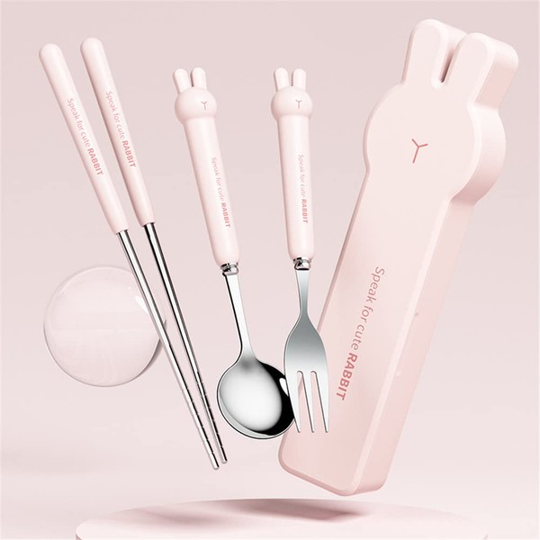 Cutlery Set, Chopsticks, Spoon, Fork Set, Portable Tableware Set, Stainless
