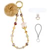 BEEFLYING Glass Beaded Phone Charms Bracelet Strap Cellphone Wrist Lanyard