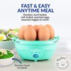 MyMini 7-Egg Cooker, Teal Color - Perfect Boil, Poach, or