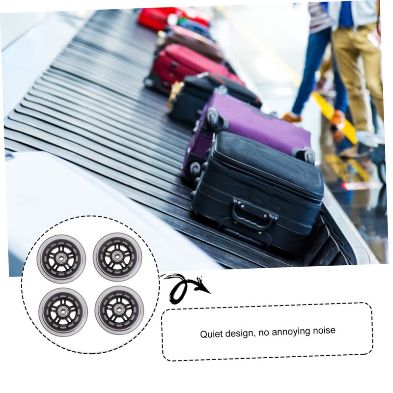 TEHAUX Roller Bag Replacement Wheels 4pcs 100mm Suitcase Caster Wheels