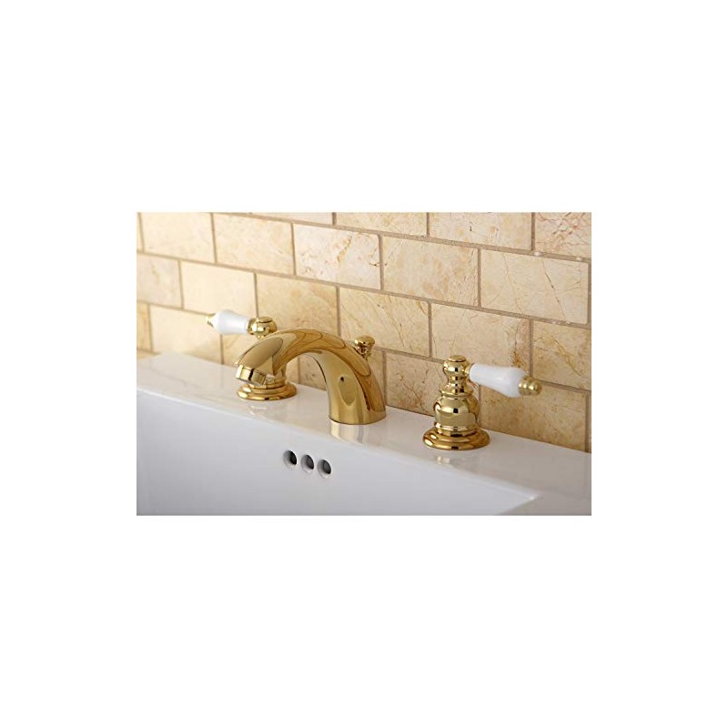 Kingston Brass KB942B Victorian Mini-Widespread Bathroom Faucet, Polished Brass, 4.5
