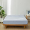 MooMee Fitted Bottom Sheet Only 100% Washed Cotton Linen Like