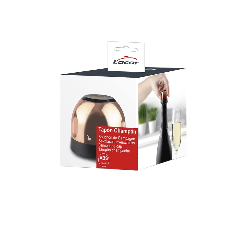 Lacor 63055 Champagne Stopper Preserves Flavor & Aroma Keeps Bubbles