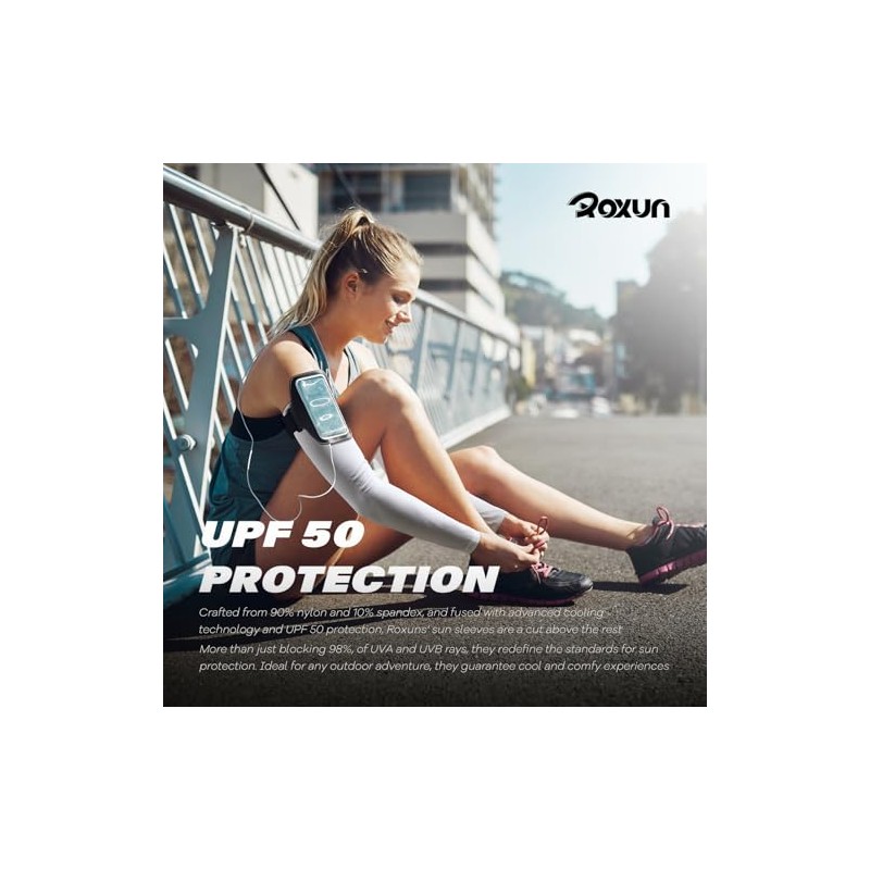Roxun Cooling Arm Sleeves - UV Protection & Compression