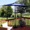 Sunnydaze 9-Foot Half Patio Umbrella with Solar LED Lights -