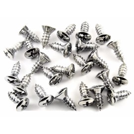 SFS Honda Chrome Interior Trim Screws- #10 x 1/2" Long- #10 Oval Head- #316