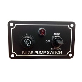 Pactrade Marine Boat Bilge Pump Switch Aluminum Plate 3 Way Auto Off Manual Spring Return