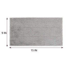 Heavy Duty Microfiber Floor Mop - Reusable Mop Head Kit, 6 Pack, 15 inch, Gray