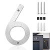 GAVIK 8 Inch 3D Floating House Number 6 - Modern