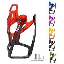 OSIGEI Bottle Holder Bicycle Updated Version Drink Holder 35 g Lightweight Water Bottle Holder Colour Gradient Drink Holder Bicycle for MTB and Road Bikes (Black Red)