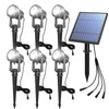 APONUO Solar Spot Lights Outdoor 6-in-1 Solar Landscape Lights Dusk