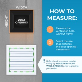 Aluminum 10 x 10 In (Duct Opening) 1-Way Air Duct Register Vent Cover for Ceiling and Wall - Modern HVAC Louver Vent Cover Adjustable, Durable Rustproof Wall Grille – Overall Size 11-5/8 x 11-5/8 Inch