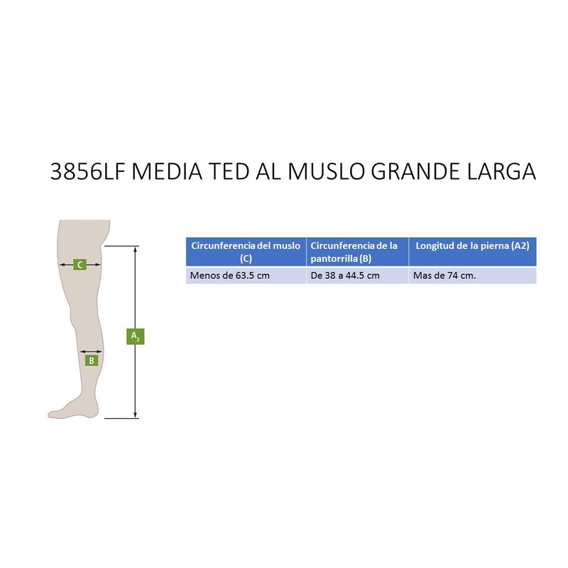 T.E.D. Anti-Embolism Stockings TED - Thigh Length Large Long (Size