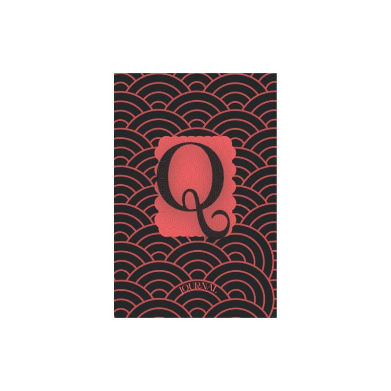 Asian Style Monogram Journal: monogram initial Q