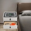 Smart Nightstand with 2 Fingerprint Lock Drawer, Smart Bedside Side