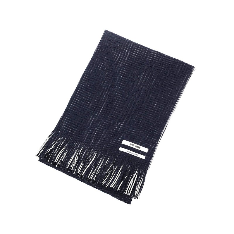 Spade w211 Men's Striped Scarf, Reversible Made in Japan, Front: