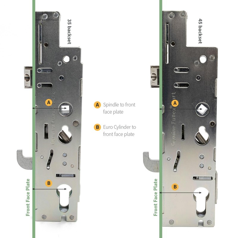 Fullex XL 45mm Backset Multipoint Lock Centre Case Gearbox -
