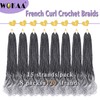 French Curl Crochet Braids 18 Inch 8 Packs Goddess Box
