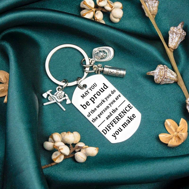 WXCATIM Firefighter Gifts: Keychain Fire Fighter Accessories For Men