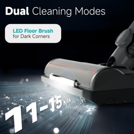 Cordless Vacuum Cleaner 4-in-1, Rechargeable Stick Vacuum with Removable Battery, 15kPa Suction, 45 Mins Runtime, Multiple Filtration System, Wall Mount Charging, for Home Floor Bed Pet Hair