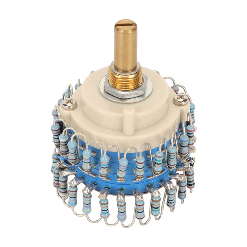 Two Channels Volume Potentiometer 2×24 Gear 20K High Accuracy Volume