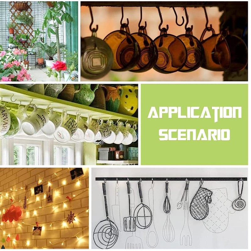 TINA 75Pcs Cup Hooks Ceiling Hooks Nickel Plated Metal Hook