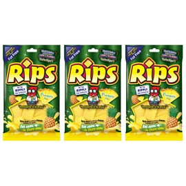 Rips Bites Pineapple 4 Ounce Bag, Pack Of 3, Bite-Size Licorice Pieces In Snack Mass Packaging