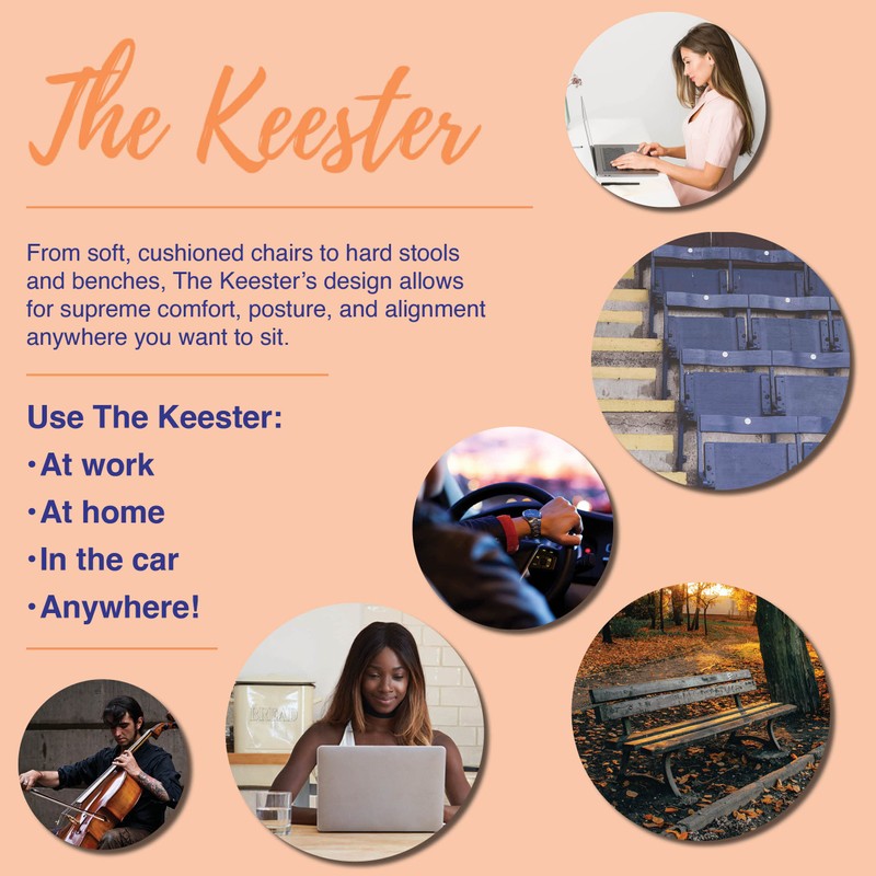 Keester Back and Hip Alignment Seat Cushion, The, for Proper