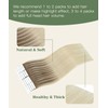 SURNEL Injected Tape in Hair Extensions 18Inch Light Brown Fading