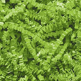 Box.it.pack.it Shredded Crinkle Zigzag Kraft Paper, Lime Green, 500g