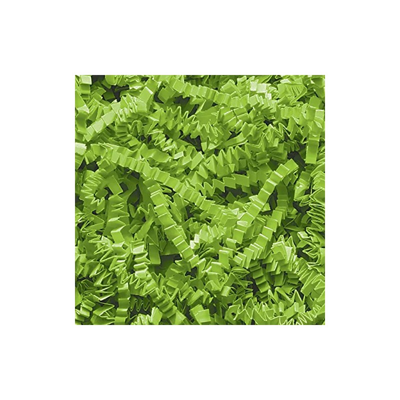 Box.it.pack.it Shredded Crinkle Zigzag Kraft Paper, Lime Green, 500g