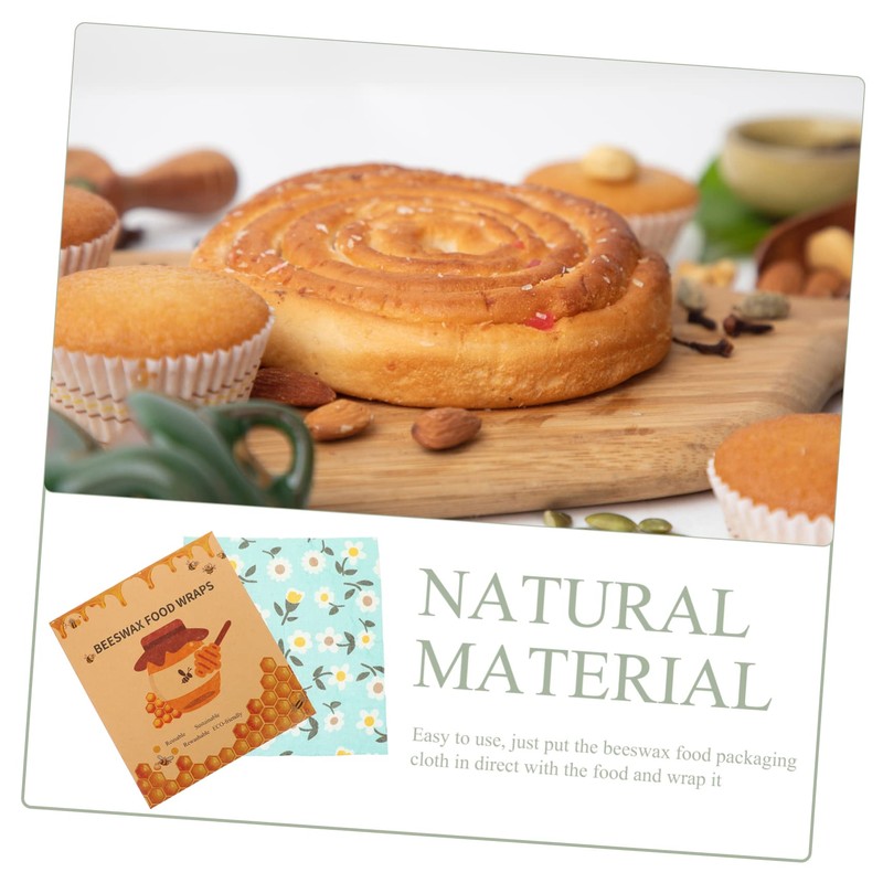 KOMBIUDA Beeswax Food Wraps Reusable Wraps for Bowl Kitchen Wraps