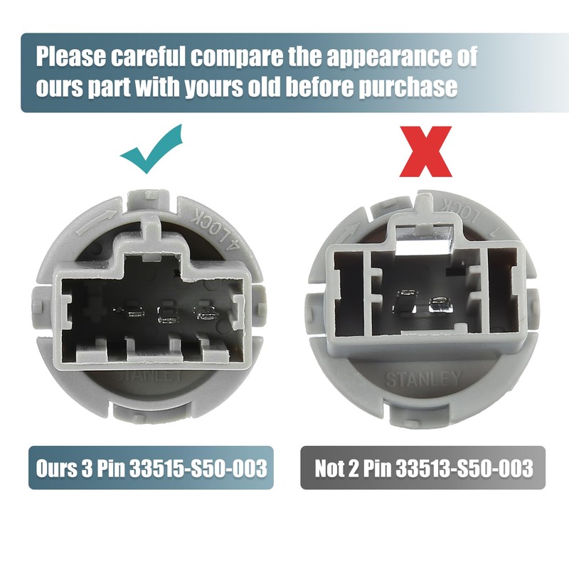 X AUTOHAUX 2 pieces rear light brake light socket plug