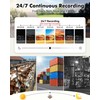 4G LTE Cellular Solar Security Camera Wireless Outdoor, 4 Lens
