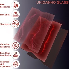 Griddle for Weber Gas Grill Stove Top Glass Cooking Pan for Charbroil Nexgrill Napoleon Flat Plate Adjustable Insert Stovetop Skillet Charcoal Electric Grills Replacement Outdoor Camp Camping Part