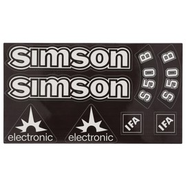 Decorative set "electronic" 8 pieces, transparent monochrome, black border - for