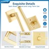 Leydebong 1 Pack Gold Door Handles, Keyless Privacy Door Levers