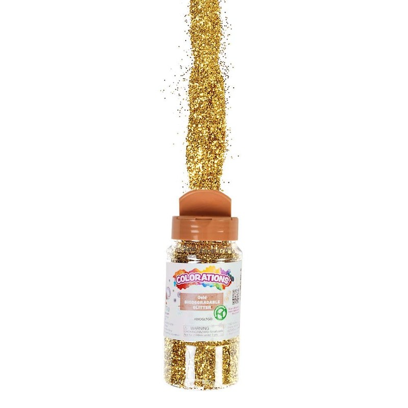 Colorations Gold Biodegradable Glitter 4oz