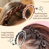 8 PCS Headband with Clips for Women, Twisty Bangs Headband,