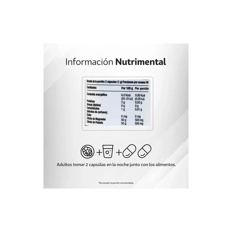 Citrato Magnesio Potasio Momosie Energía Balance 180 Cápsulas Alta Absorción