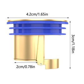 1Pcs Shower Floor Drain Backflow Preventer, Drain Valve Sewer Core, Floor Drain Anti-backflow Plug for Floor Water Drainage (Silver Plated)