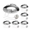 ledscom.de 6 pcs. recessed Ceiling Frame Fere, Round, Glossy Chrome