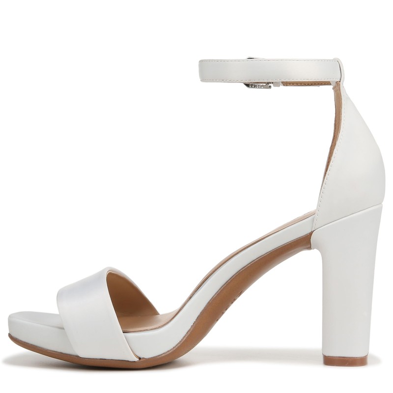 Naturalizer Womens Joy Sandal Pearl White Satin Fabric 8 M